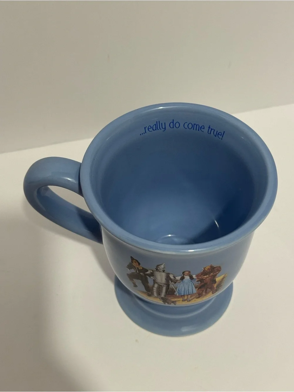 Vintage Wizard of Oz pedestal coffee mug “ Wishes really do come True”